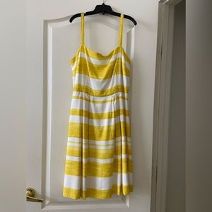 Yellow and white striped sundress